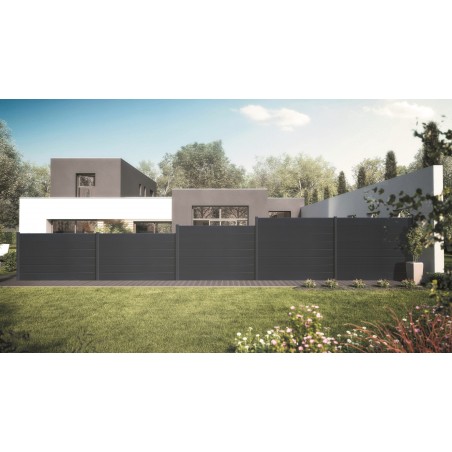Acheter en ligne des panneaux de clôture en aluminium lames 20 cm
