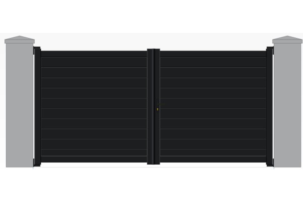 Vente en ligne de portails battants en aluminium pleins