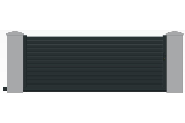 Acheter en ligne un portail coulissant en aluminium persienné