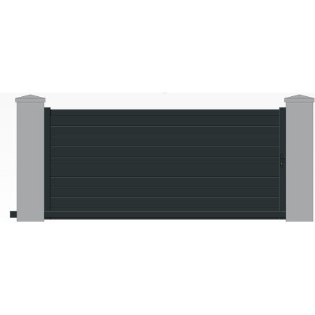 Acheter en ligne un portail coulissant en aluminium plein