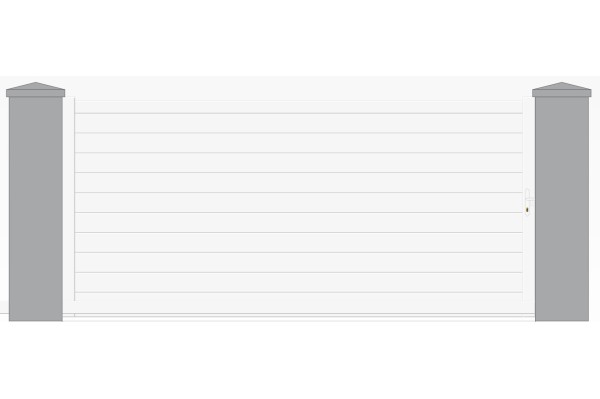 Commander en ligne un portail coulissant en aluminium avec lames pleines