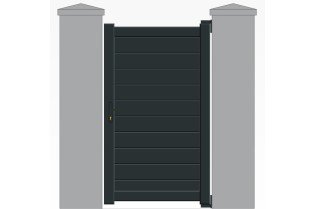 Acheter en ligne un portillon en alu gris anthracite
