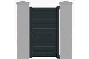 Acheter en ligne un portillon en alu gris anthracite