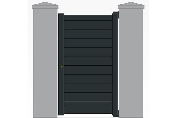Acheter en ligne un portillon en alu gris anthracite