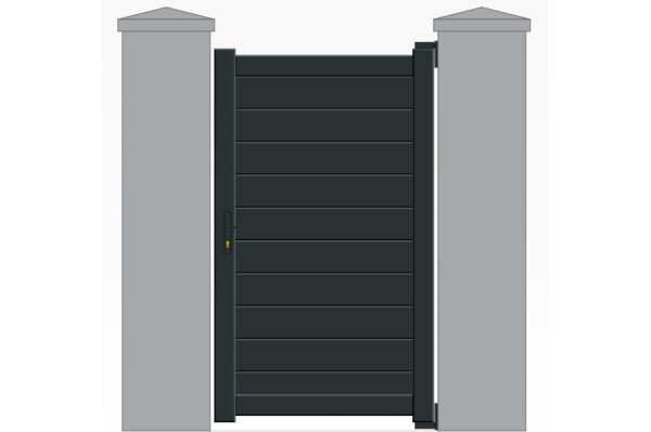 Acheter en ligne un portillon en alu gris anthracite