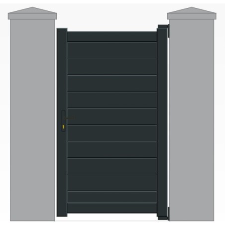 Acheter en ligne un portillon en alu gris anthracite