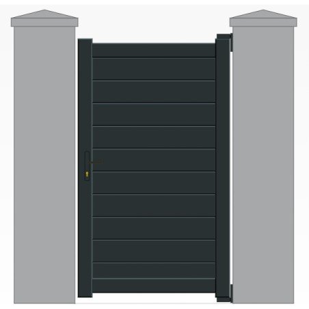 Acheter en ligne un portillon en alu gris anthracite