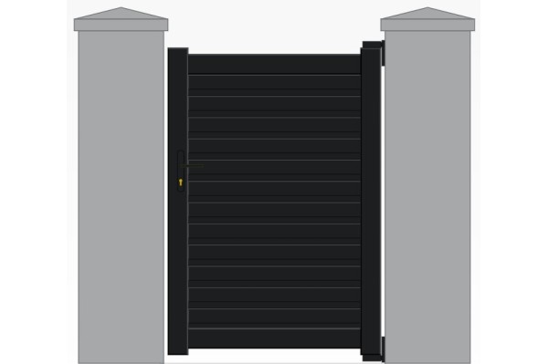 Achat en ligne d'un portillon en aluminium lames persiennées