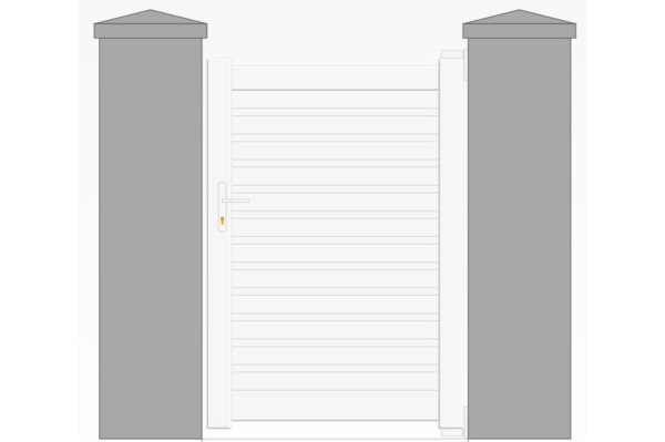 Acheter un portillon en aluminium blanc