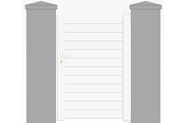 Achat d'un portillon en alu blanc