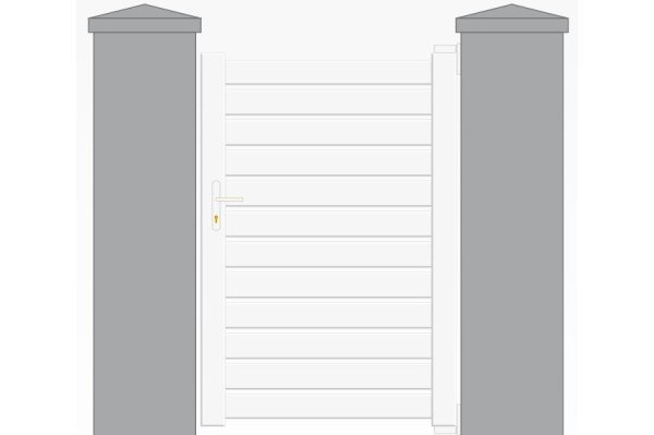 Achat d'un portillon en alu blanc