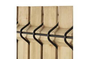 Lamelles occultantes en bois pour panneaux rigides