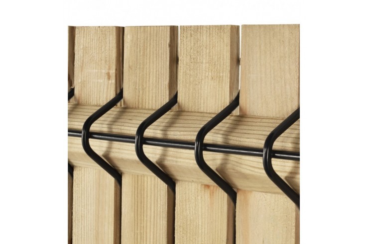 Lamelles occultantes en bois pour panneaux rigides