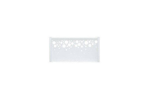 Acheter un panneau pour clôture en alu blanc motif bulle