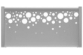 Panneau pour clôture en aluminium motif bulle gris poussière Panneau pour clôture en aluminium motif bulle gris poussière