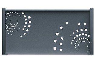 Achat d'un panneau pour clôture en aluminium motif spirales extérieures