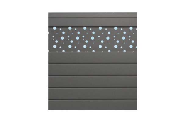 Vente en ligne de lames décoratives pour clôture aluminium motif bulle
