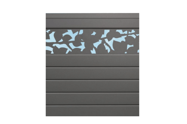 Vente en ligne de lames décor floral pour clôture en aluminium