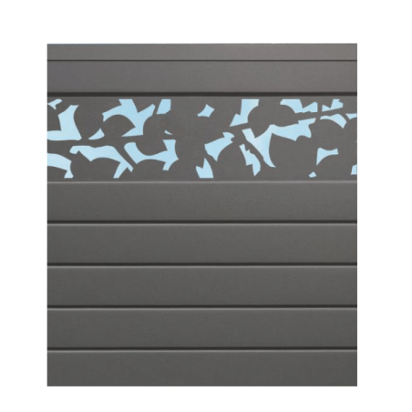 Vente en ligne de lames décor floral pour clôture en aluminium