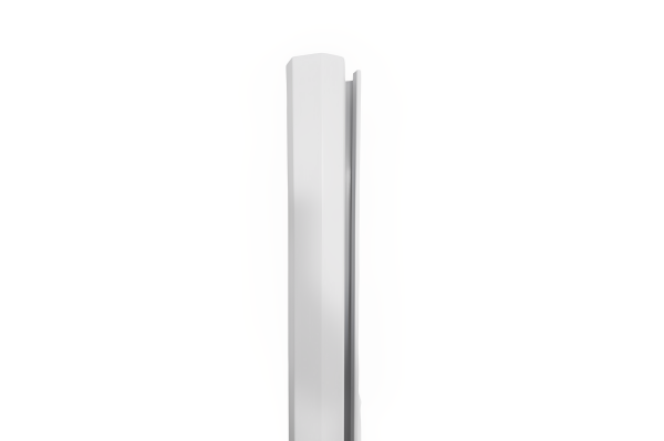 Poteau blanc pour clôture aluminium lames 8.5