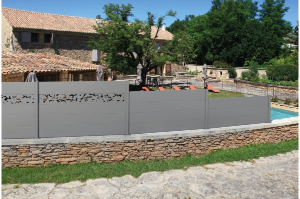 Achat en ligne de lames décor floral pour clôture en aluminium