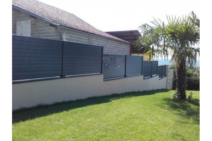 Achat en ligne d'un panneau pour clôture en alu motif bulle Achat en ligne d'un panneau pour clôture en alu motif bulle