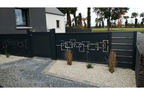 Vente en ligne de panneaux de clôture aluminium motif Labyrinthe