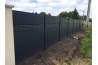 Installation d'une clôture aluminium avec lames décoratives motif ellipse