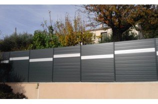 Acheter une lame décor pour clôture aluminium gris argent