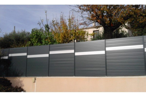 Acheter une lame décor pour clôture aluminium gris argent