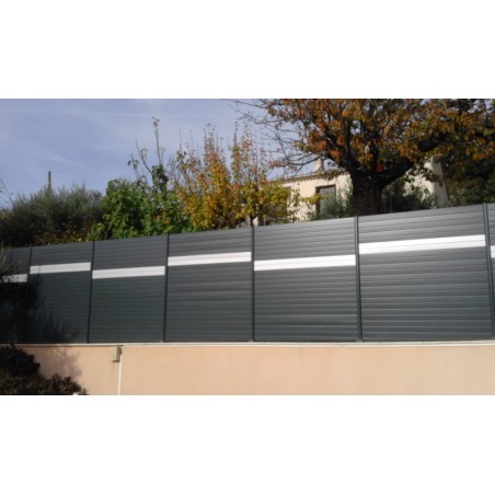 Acheter une lame décor pour clôture aluminium gris argent