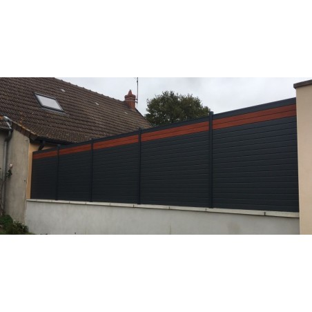 Achat d'une lame décor imitation bois pour clôture aluminium