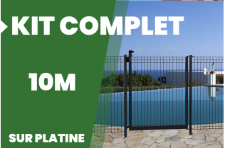 Achat en ligne d'une clôture rigide pour piscine avec platine