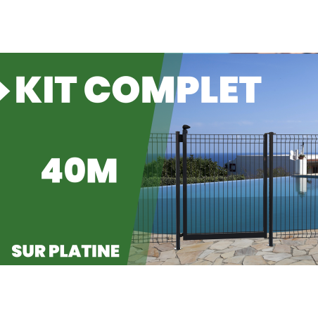 Achat en ligne d'une clôture rigide pour piscine avec platines