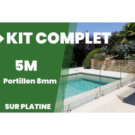 Vente de clôture piscine en verre en kit