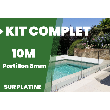 Achat en ligne d'une clôture piscine en verre en kit