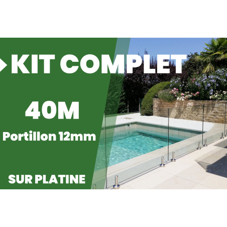 Livraison d'une clôture piscine en verre en kit