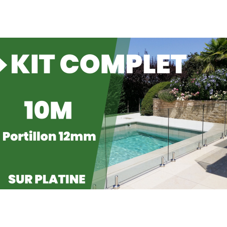 Achat d'un kit complet de clôture piscine en verre