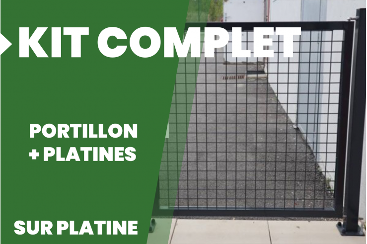 Achat en ligne d'un kit de portillon grillagé sur platine