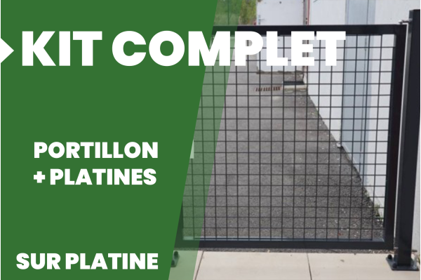Achat en ligne d'un kit de portillon grillagé sur platine