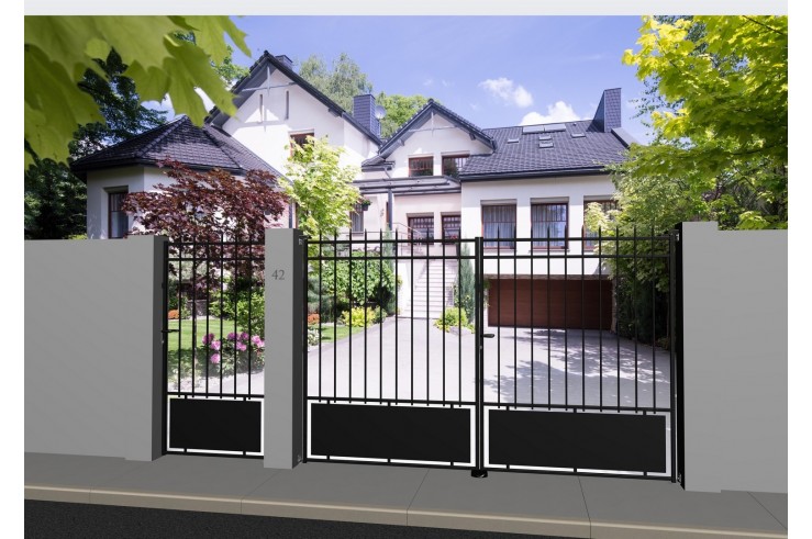 Portail battant en acier... Portail battant en acier...