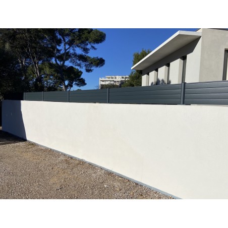 clôture aluminium à fixer sur muret