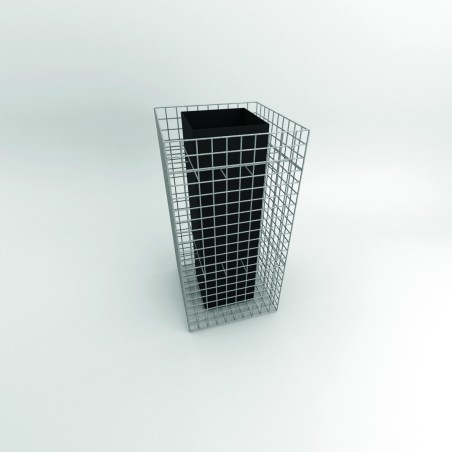 Jardinière en gabion design