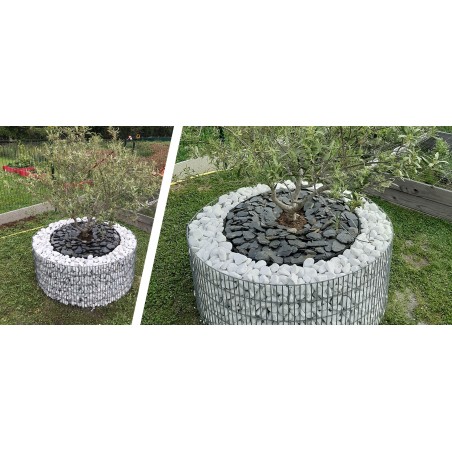 Jardinière en gabion...