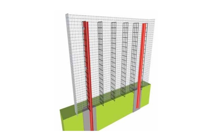 Mur de clôture en gabion...