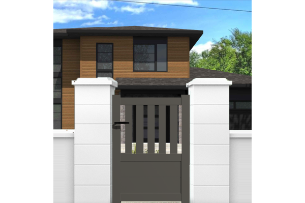 Portillon aluminium pas...