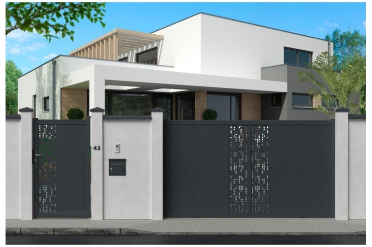Portail battant aluminium...