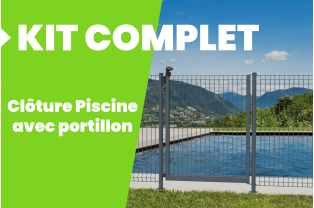 Kit clôture piscine avec...