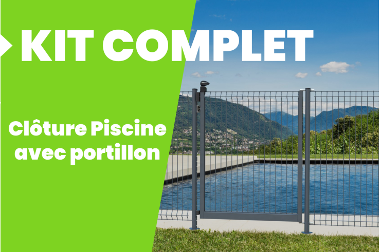 Kit clôture piscine avec...