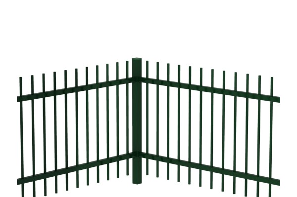 achat de clôture barreaux ronds vert foncé